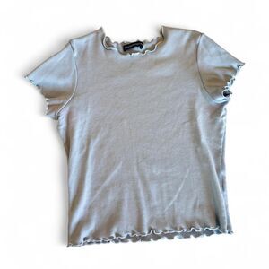 Brandy-melville Women's Blue Crop-top